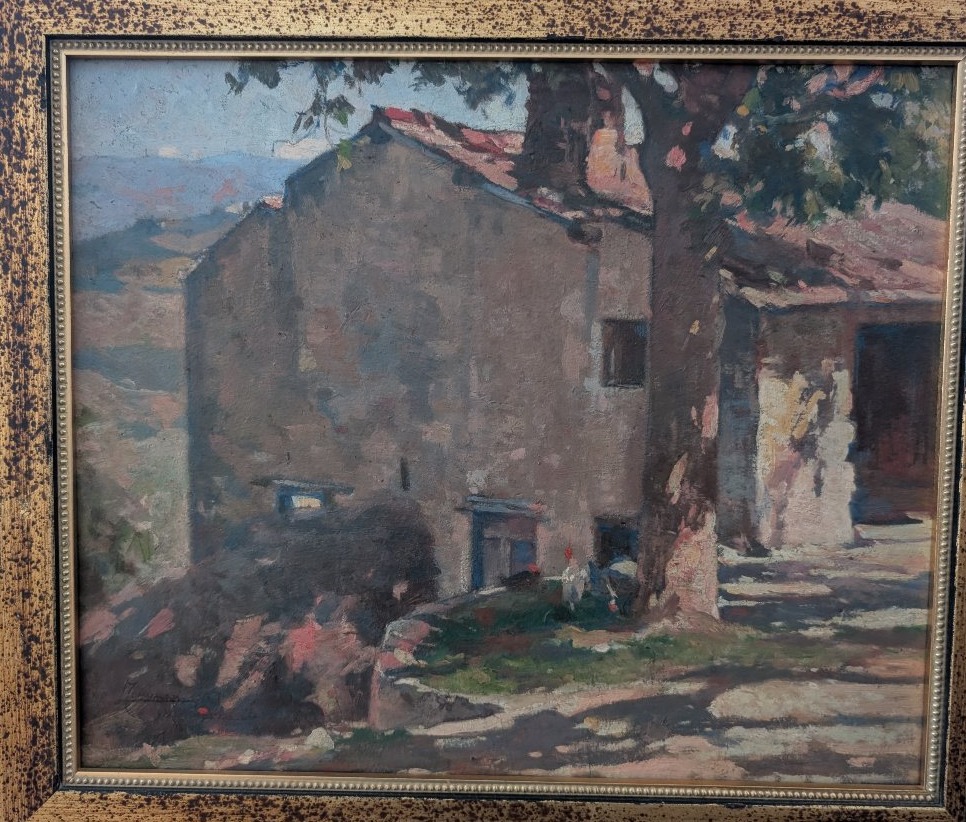 Lodovico Tommasi (1866–1941) – Paesaggio toscano con casa colonica-photo-1