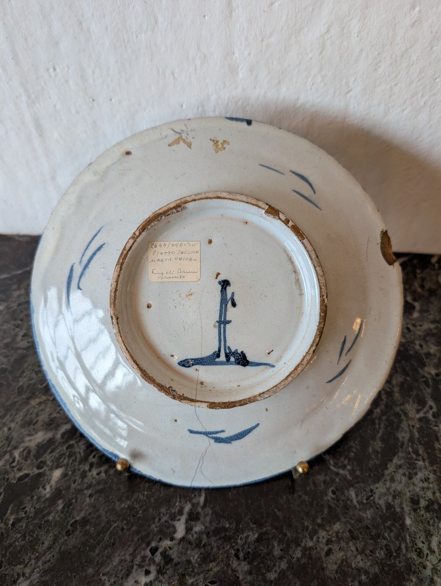 Piatto in maiolica di Savona – XVIII secolo-photo-2
