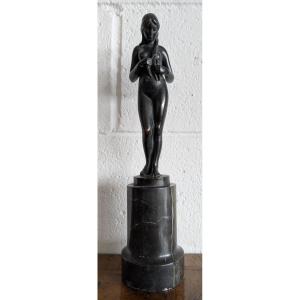 Scultura in bronzo di Hans Herry Liebmann (1876-1941) con base in marmo