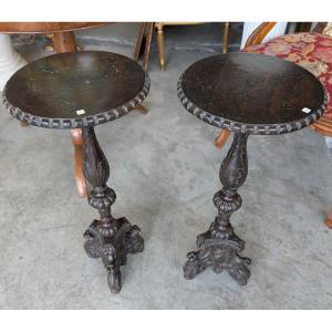 Coppia di tavolini neorinascimentali – Seconda metà del XIX secolo
