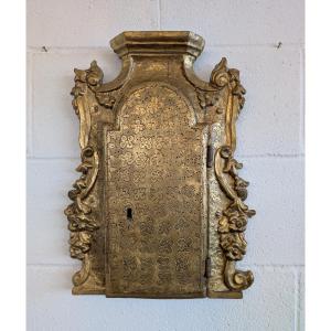 Antico sportello di tabernacolo in legno dorato – XVII/XVIII secolo