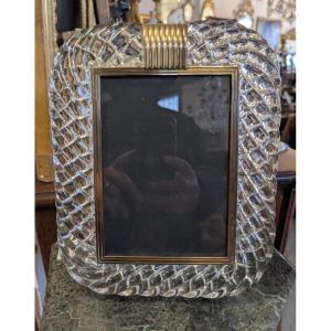 Cornice da tavolo per ritratto fotografico – Seguso Vetri d’Arte Murano, anni ’50