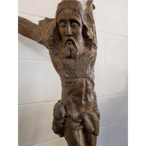 Cristo crocifisso in legno scolpito