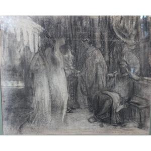 Henry Sollier – Disegno Simbolista Francese Dei Primi Del Novecento