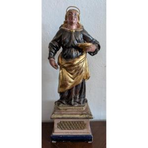 Santa Lucia – Scultura lignea policroma e dorata, prima metà del XIX secolo