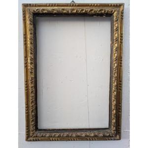 Cornice italiana in legno dorato a oro zecchino Italia, XVIII secolo