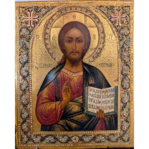Icona russa del Cristo Pantocratore – fine XIX secolo