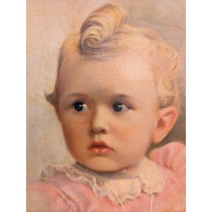 Ritratto di bambina – Olio su cartoncino, 1944