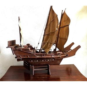 Model Of A Chinese Junk, Hong Kong, Late 19th Or Early 20th Century