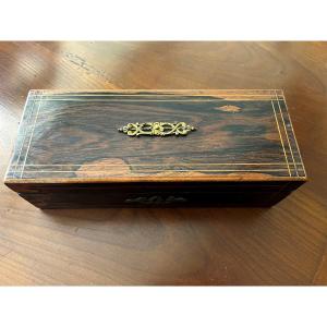 Rosewood Box Or Glove Compartment, 19th Century