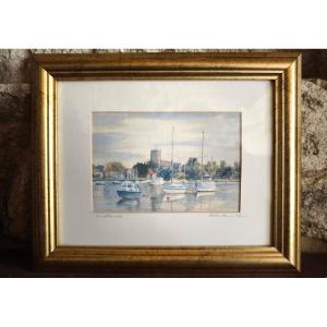 Framed Watercolor By Sally Hamilton