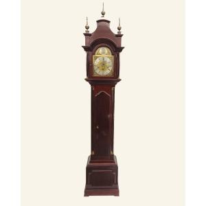 African Mahogany Longcase Clock With Four-melody Chime – Bell's, England