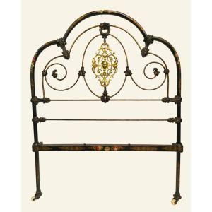 Antique English Headboard In Solid Iron – Warden & Hotchkiss