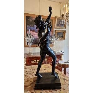 Dancing Faun - Bronze After The Antique -