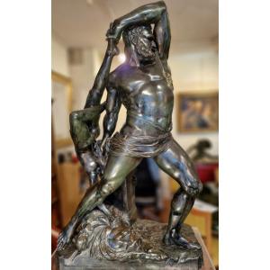 Bronze "hercules And Lichas" After Canova