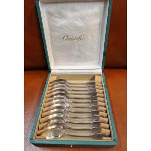12 Small Moka Spoons - Christofle