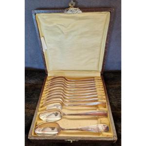 6 Art Deco Period Dessert Spoons.