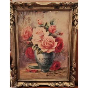 2 Watercolor Pastels Signed Madeleine Renaud