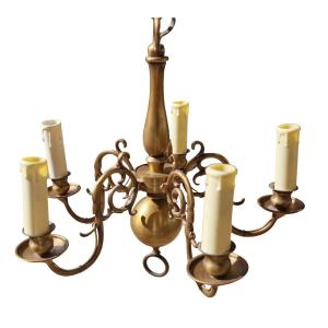 Small 5-light Chandelier In The Dutch Style Of The 19th Century