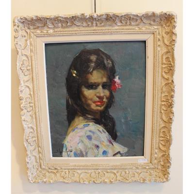 "the Bohemian" Signed Serra Santa