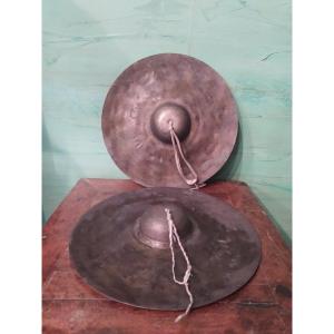 Antique Chinese Copper Gong Cymbals