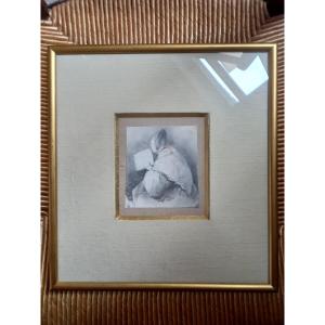 The Reader: Drawing By Théodore Ravanat (1812-1883)