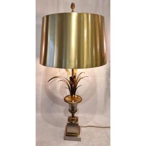 Maison Charles Lamp Reeds Bronze Design 1970