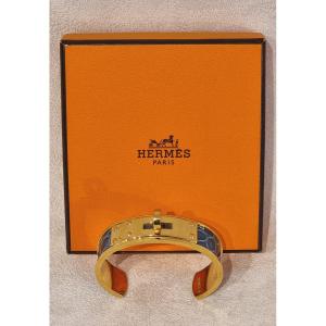 Hermès Kelly Bracelet Blue Alligator