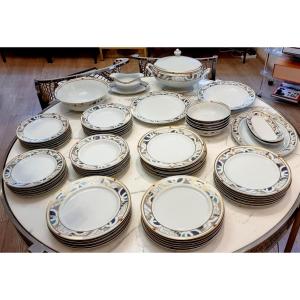 Bernardaud Service Paris Model Limoges Porcelain 61 Pieces 