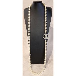 Chanel Important Sautoir Glass Pearls & Crystal