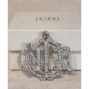Christian Dior Crystal Brooch 