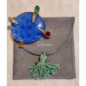 Hilton Mc Connico & Daum Exotic Brooch 1990