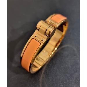 Hermès Hinged Bracelet Papaya Orange Model