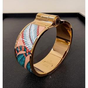 Hermès Gold-plated And Enamel Hinge Bracelet