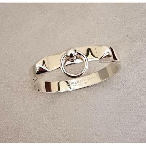 Hermès Silver Dog Collar Bracelet