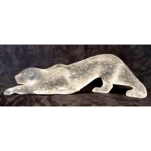 Lalique Marie Claude Panther Zeila Large Model Crystal 