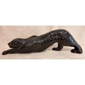 Lalique Marie Claude Panthère Zeila Large Model Black Crystal