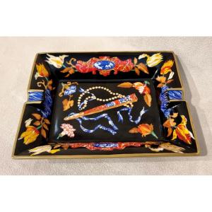 Hermès Trinket Tray Ashtray Marquetry Of Oriental And Western Stones