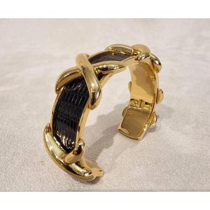 Hermès Gold-plated And Lizard Bracelet