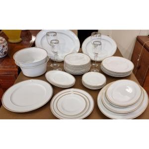 Versace Porcelaines Rosenthal Gold Meander Medallion Service 47 Pieces