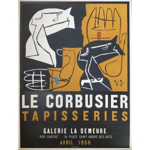 Le Corbusier Poster Lithograph 1956 Tapestries Gallery The Demeure Imp Mourlot