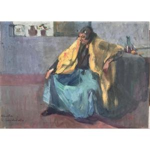  Lucienne Capdevielle 1930 Painting The Gypsy Grandmother Abuela