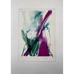 Paul Jenkins Original Lithograph 1965 Seeing Voice Signature + Ea