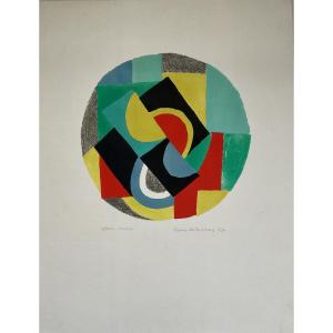 Sonia Delaunay Original Lithograph 1967 Target II Artist's Proof