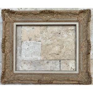 Rare Montparnasse Frame Rg Gault Wood Profile Stucco Dimension 15p French Frame