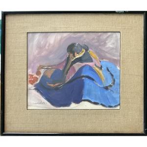 Lucienne Capdevielle Painting 1920 Gypsy Woman Traveller 