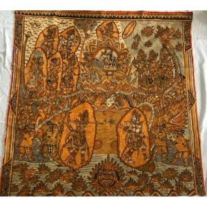 Large Kamasan Balinese Tabing Early XX