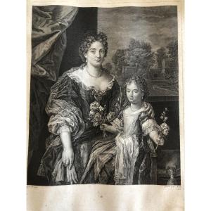 "spring" Engraving By Jean-jacques Avril 1783