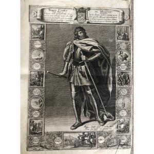 17 Th Century Engraving Of Simon De Montfort, Slayer Of The Albigensians
