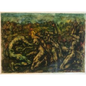Painting By Antonio Sassone 1906-1983 Argentina